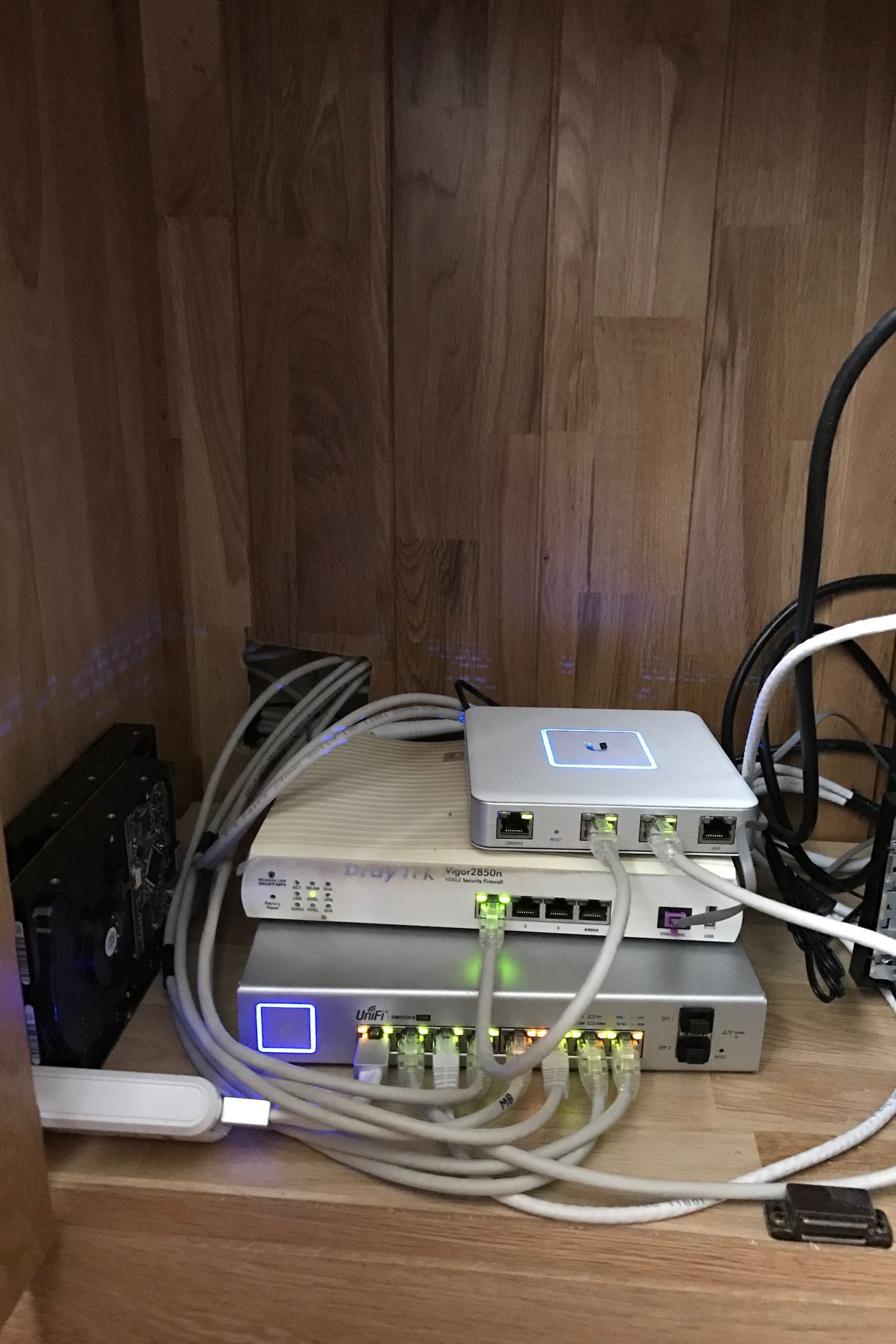 UniFi gear dedicated cabinet