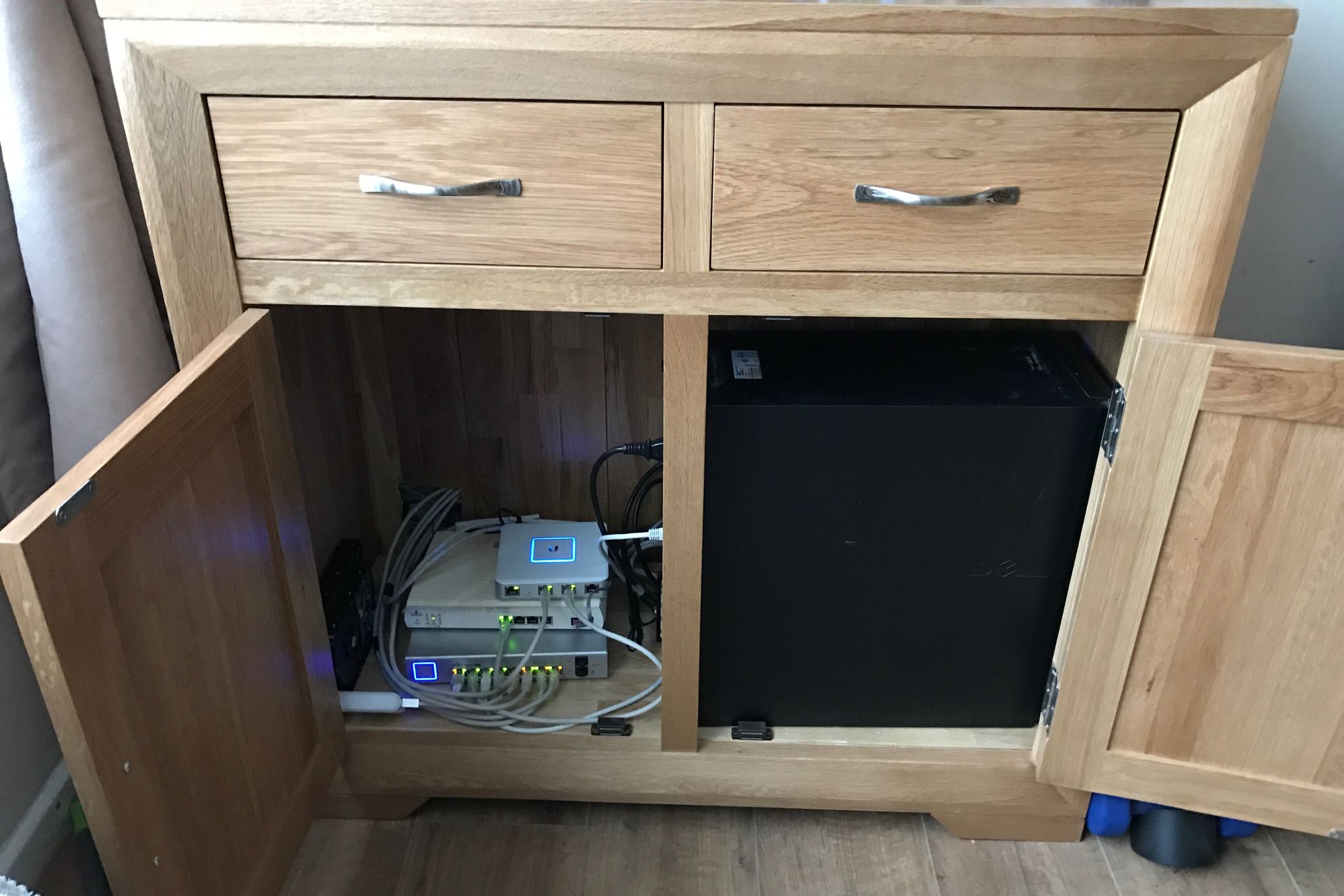 UniFi gear dedicated cabinet